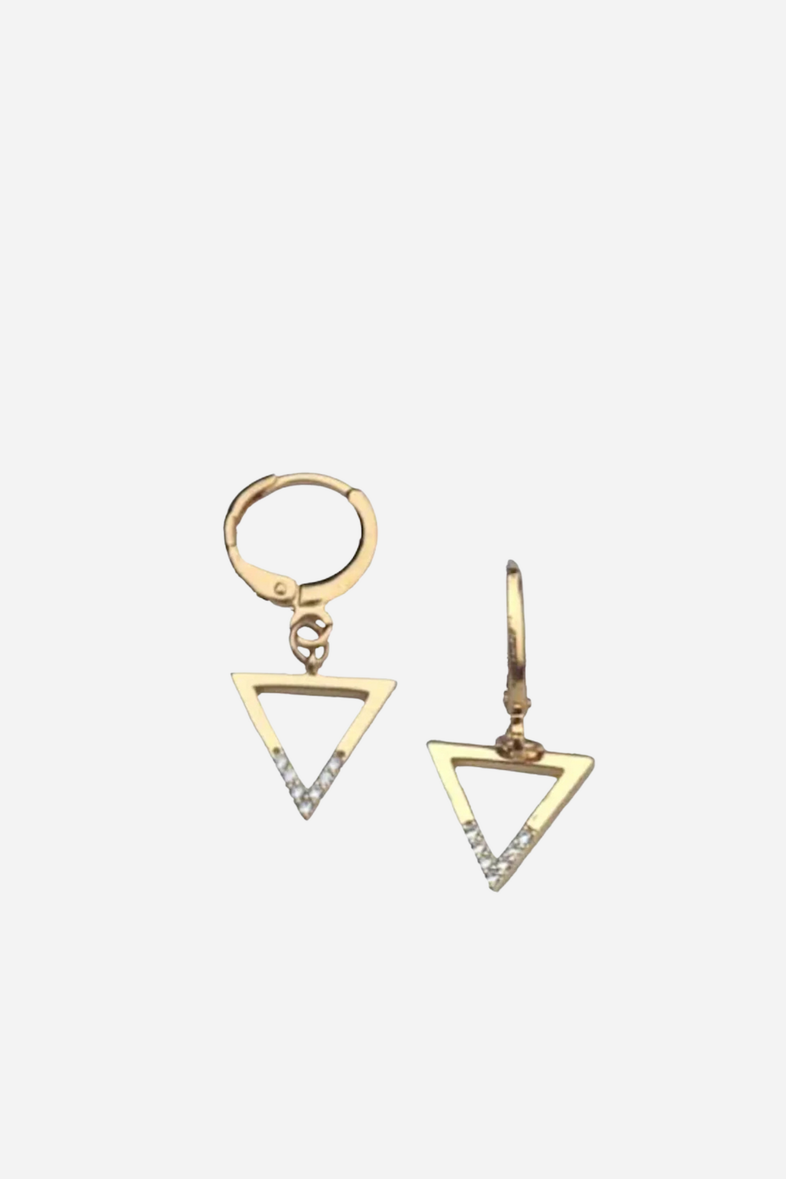 Farrah B Triangle Huggie Earrings