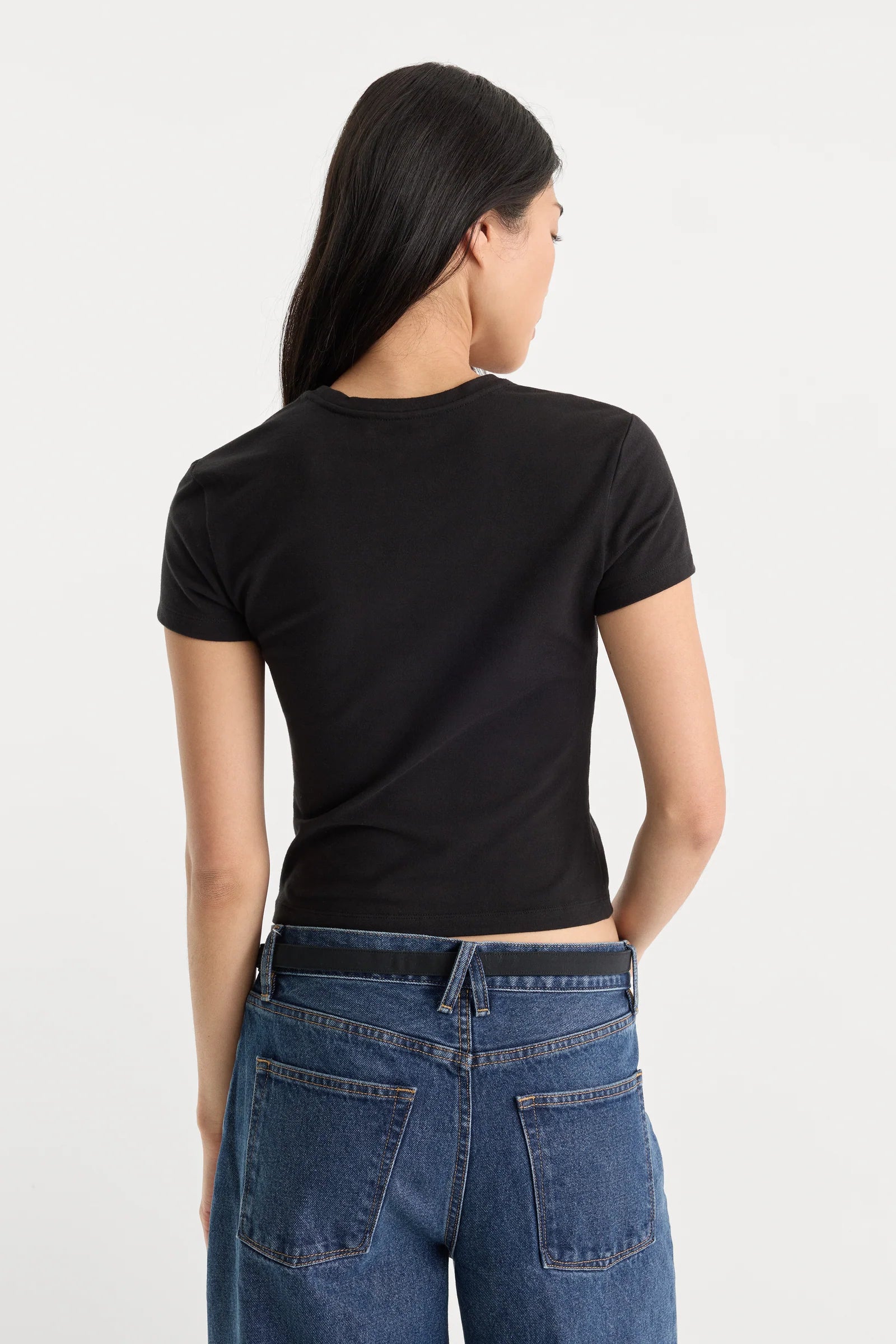 Good American - The Baby Tee - Black