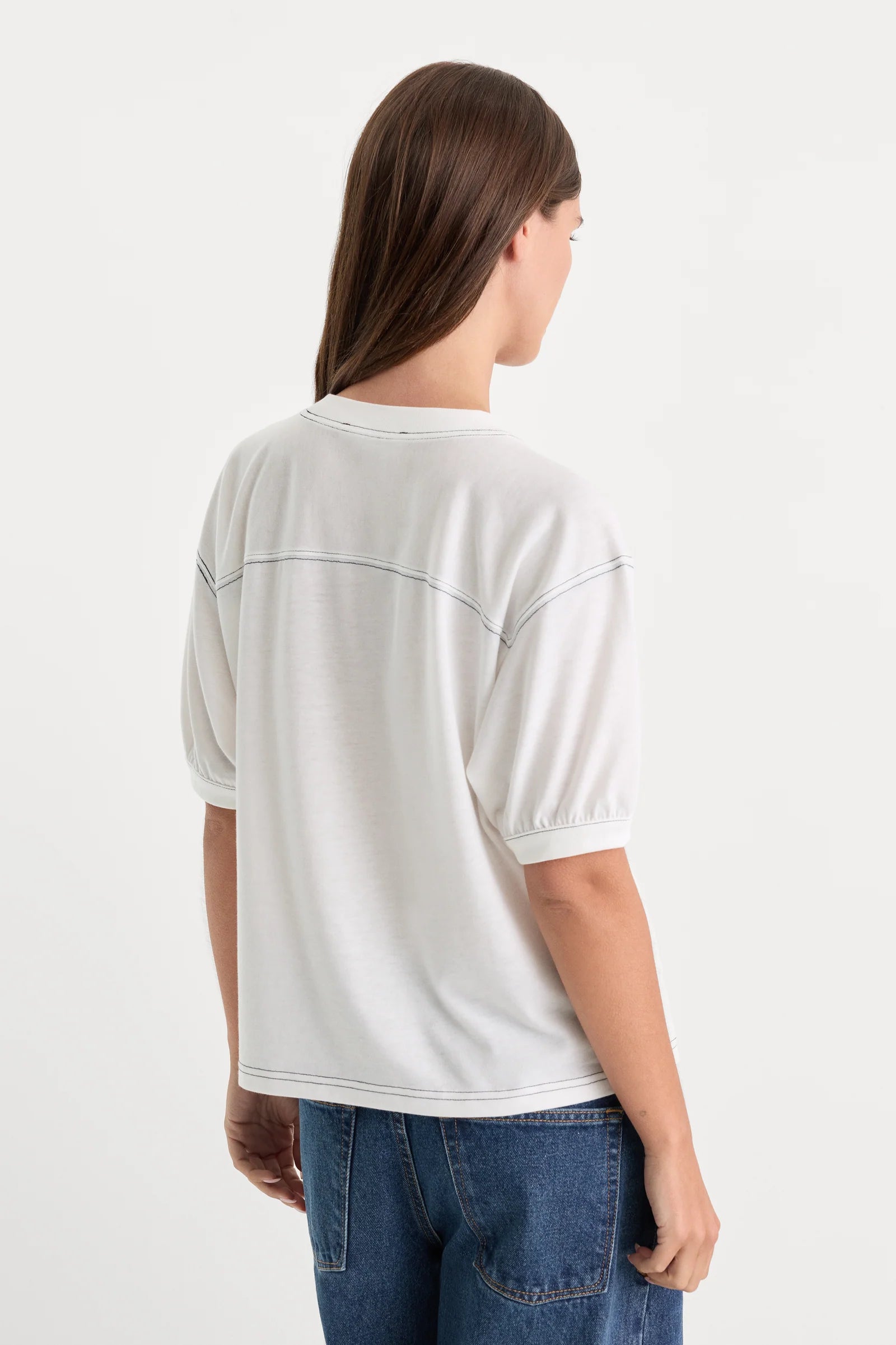 Good American - The Gym Tee - Chalk