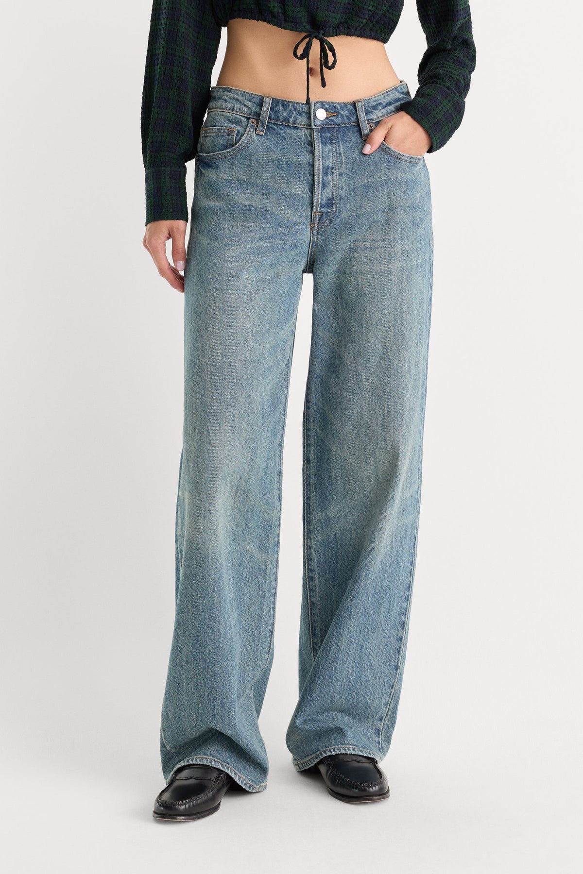 Good American - Vintage Wide Jeans - Oak