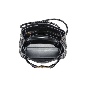 Blakely Woven Crossbody Bag - Black