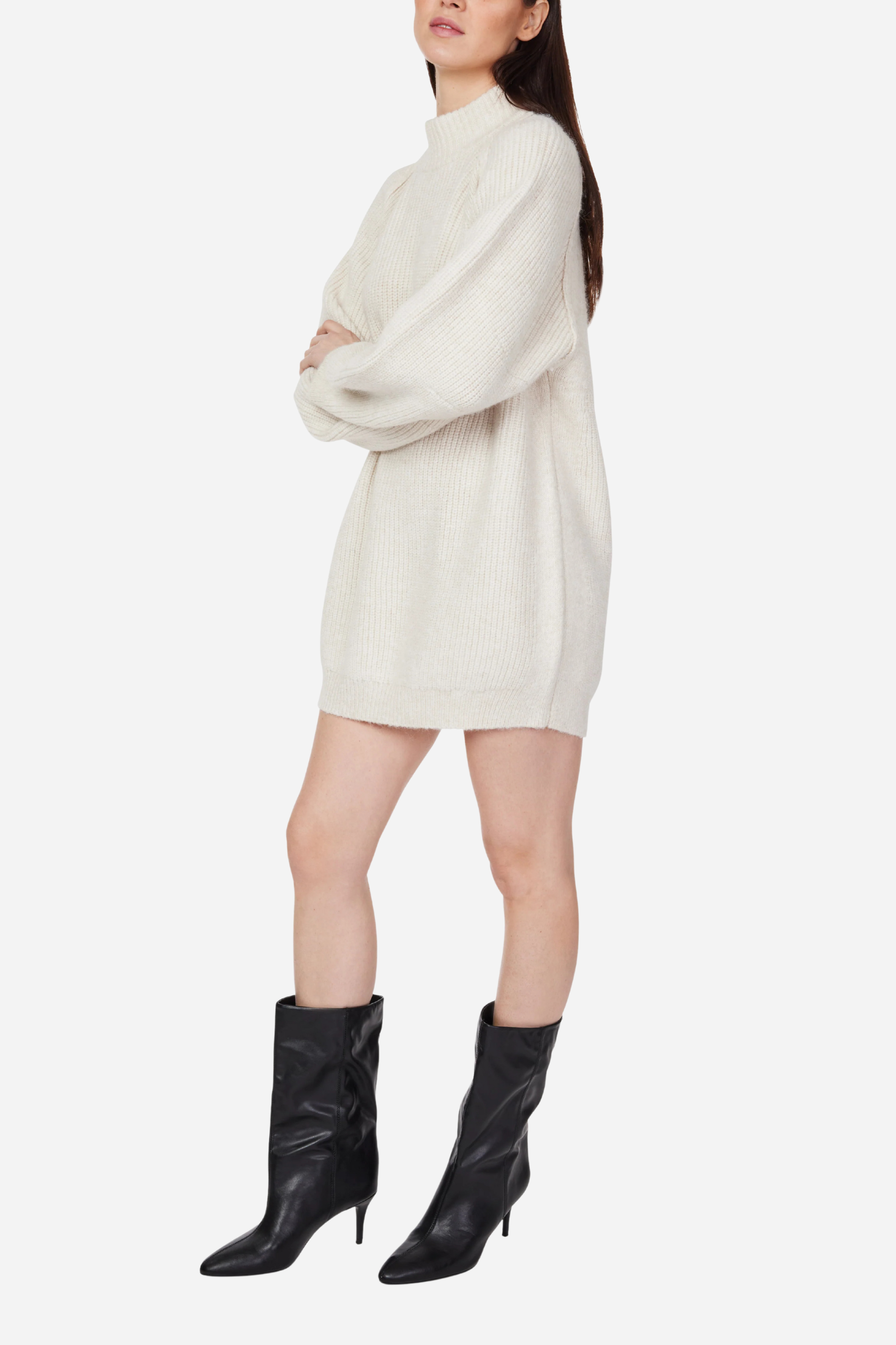Habitual - Balloon Sleeve Sweater Mini Dress