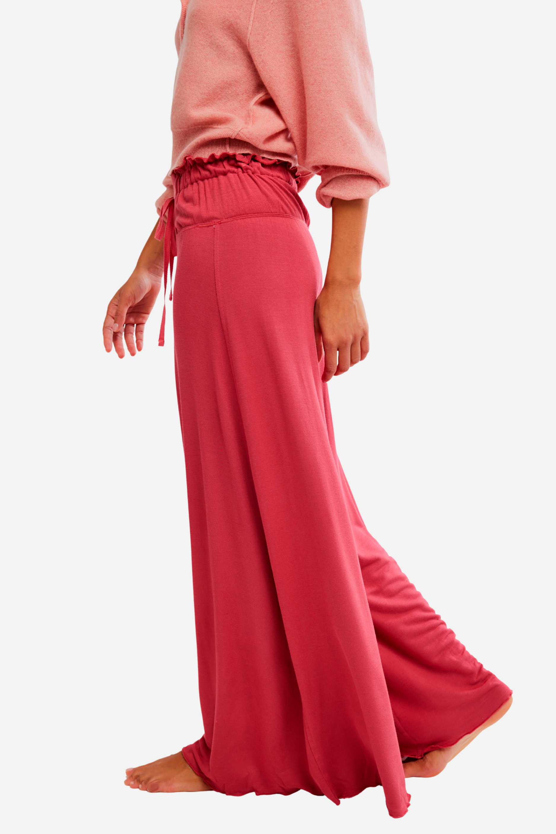 Free People Dream State Pants - Garnet Rose