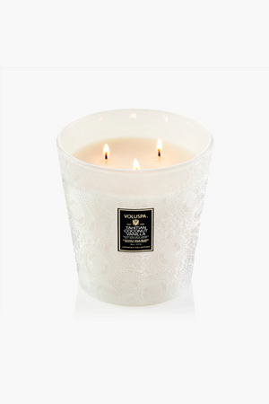 Voluspa 3 Wick Hearth Candle - Tahitian Coconut Vanilla