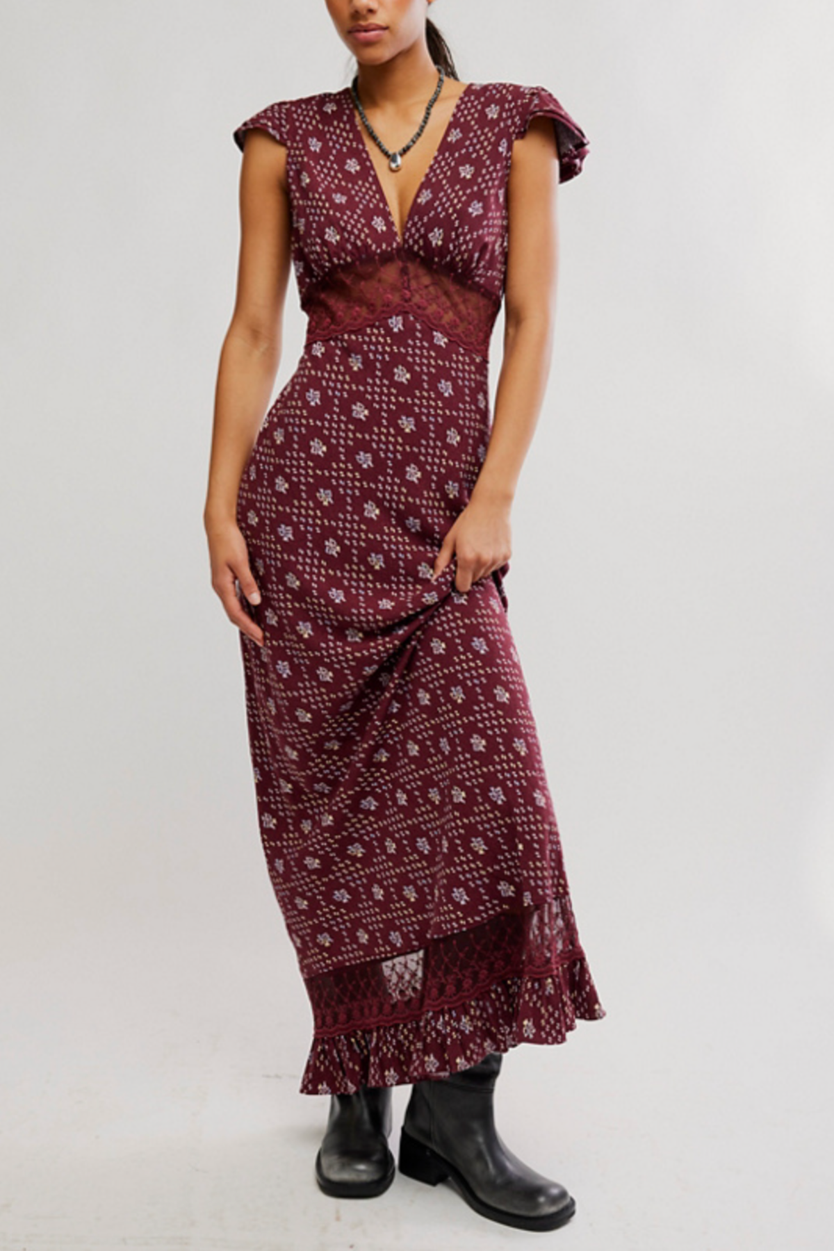 Free People - Eternal Soul Maxi Dress - Maroon