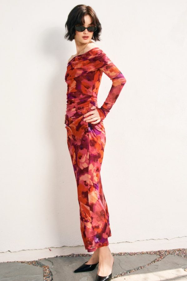 Dancing With Love Mesh Maxi Dress