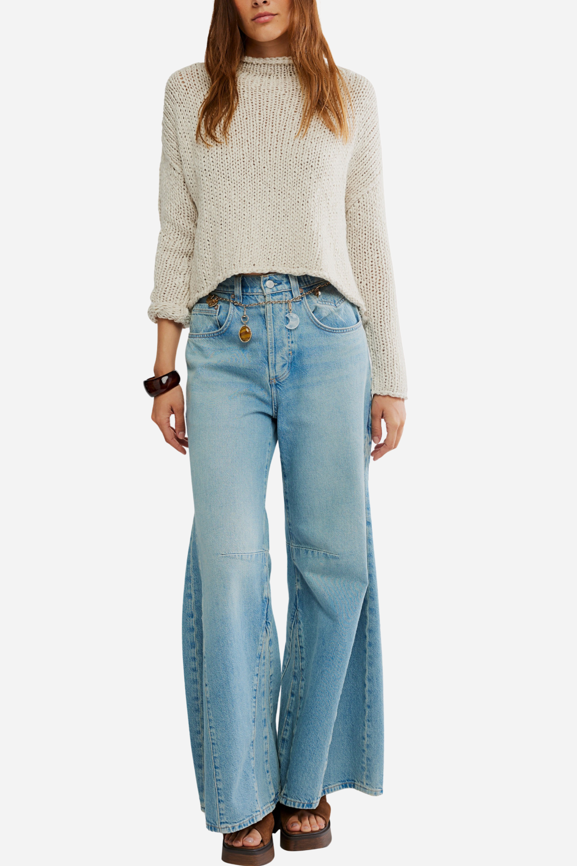 Free People Opal Sweater - Tea