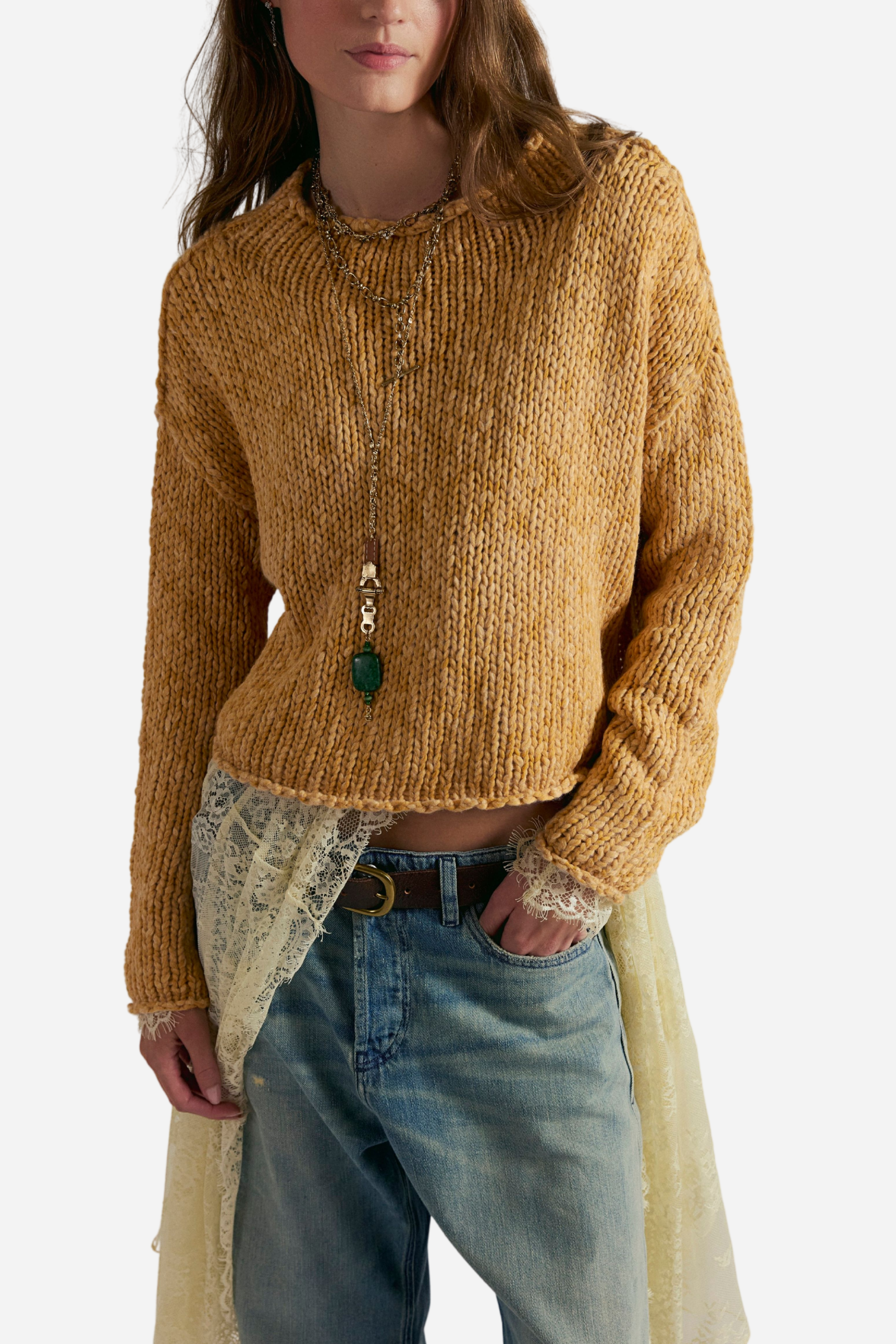 Free People Opal Sweater - Sweet Potato
