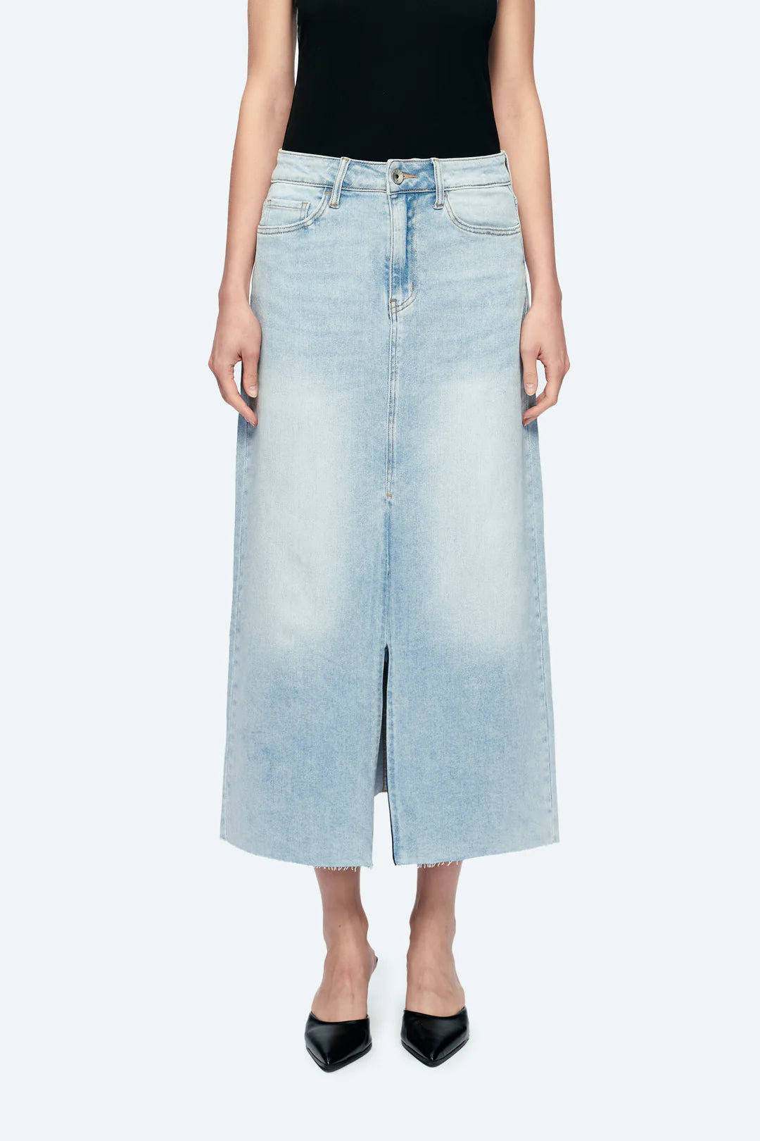 Denim Midi Skirt