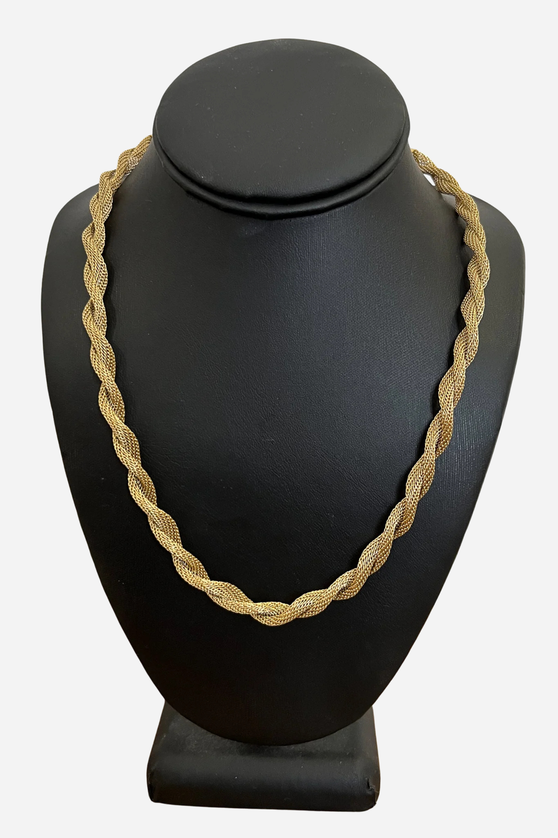 18K Mary Twisted Gold Necklace