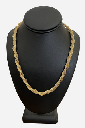 18K Mary Twisted Gold Necklace