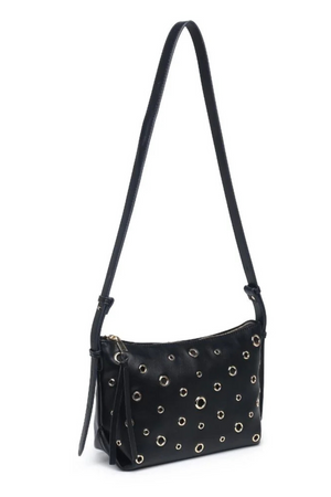 Taran Studded Crossbody Bag - Black