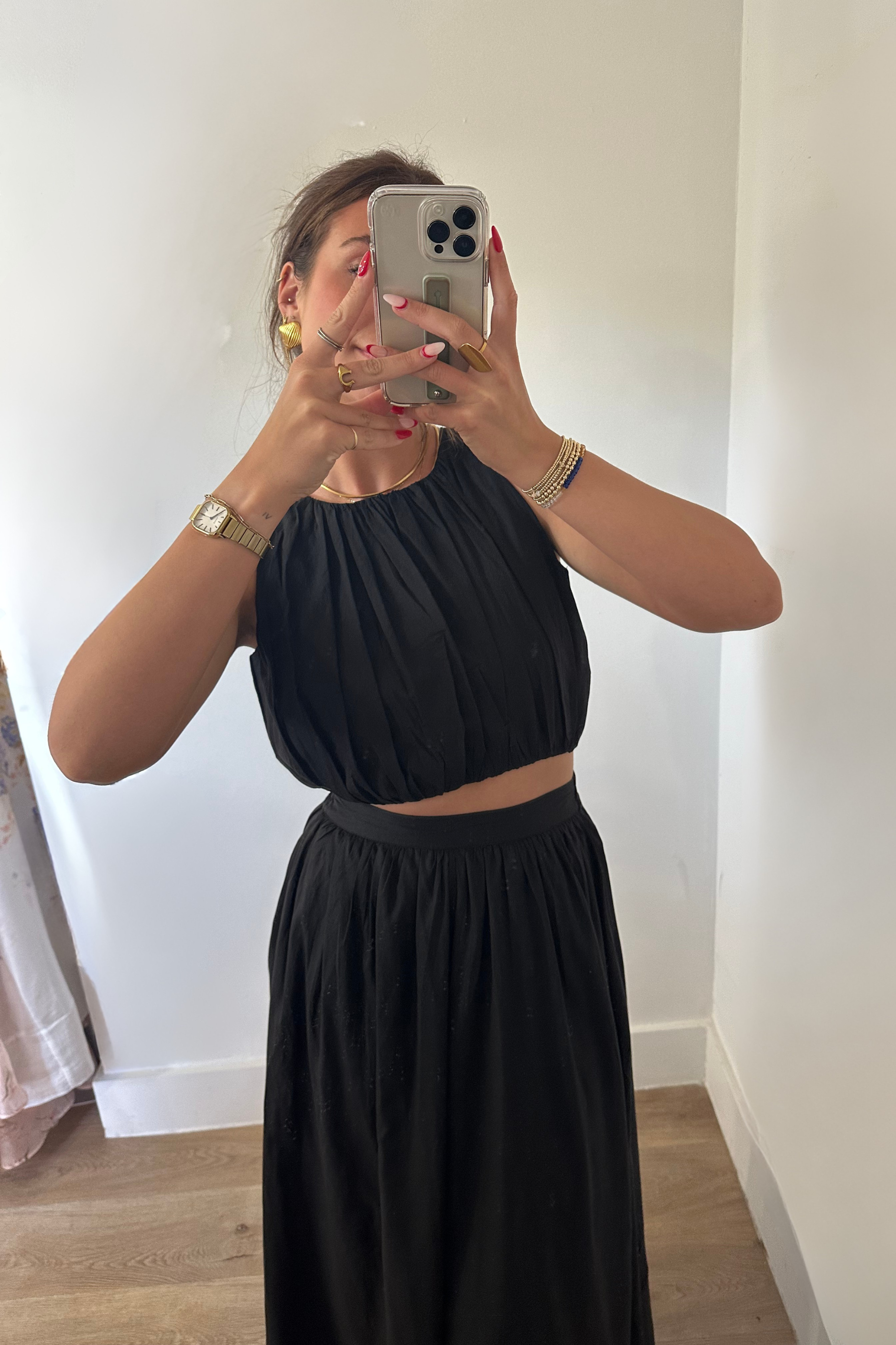 Summer Nights Halter Top - Black