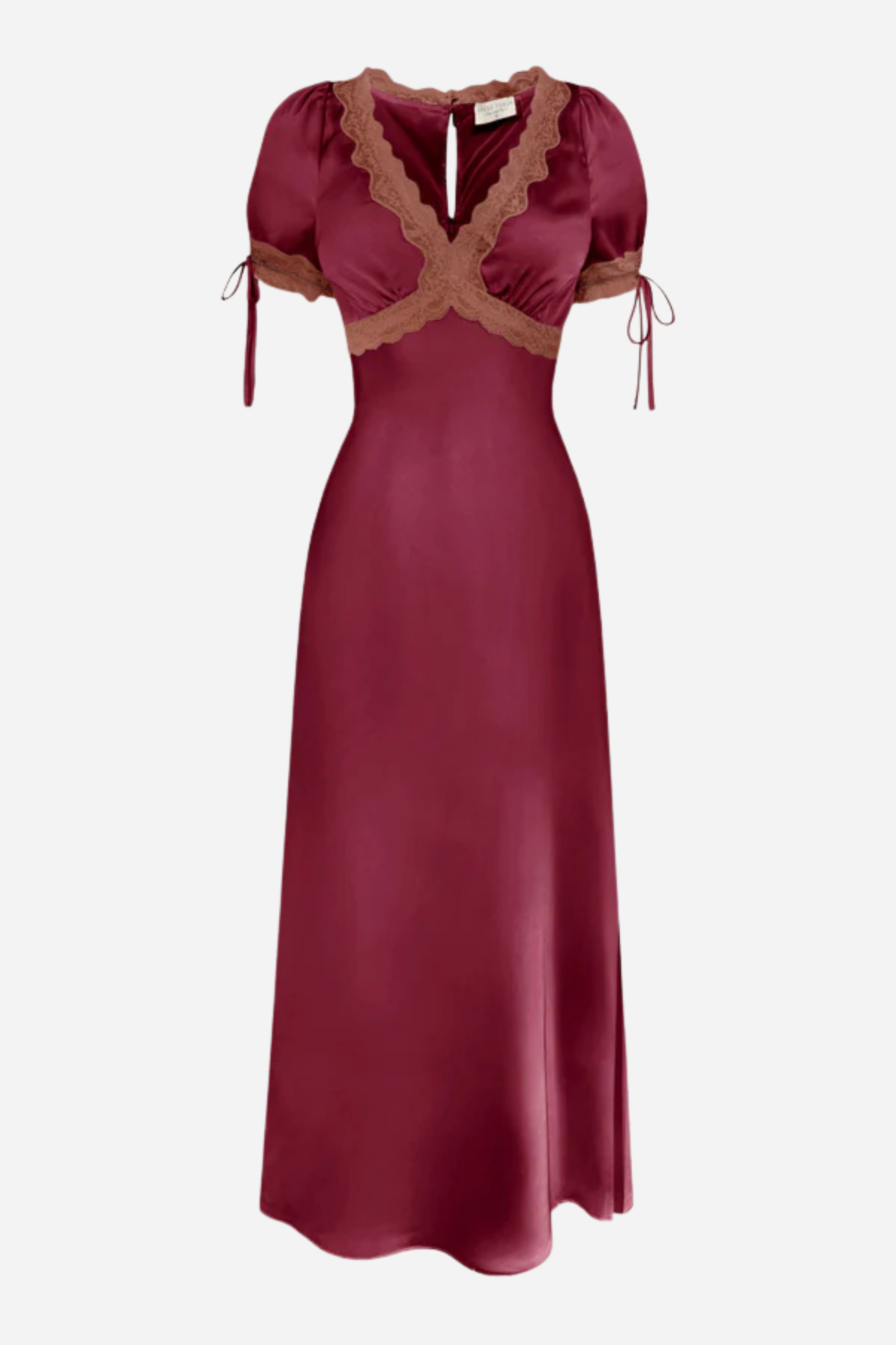 Mary Satin Maxi Dress - Magenta