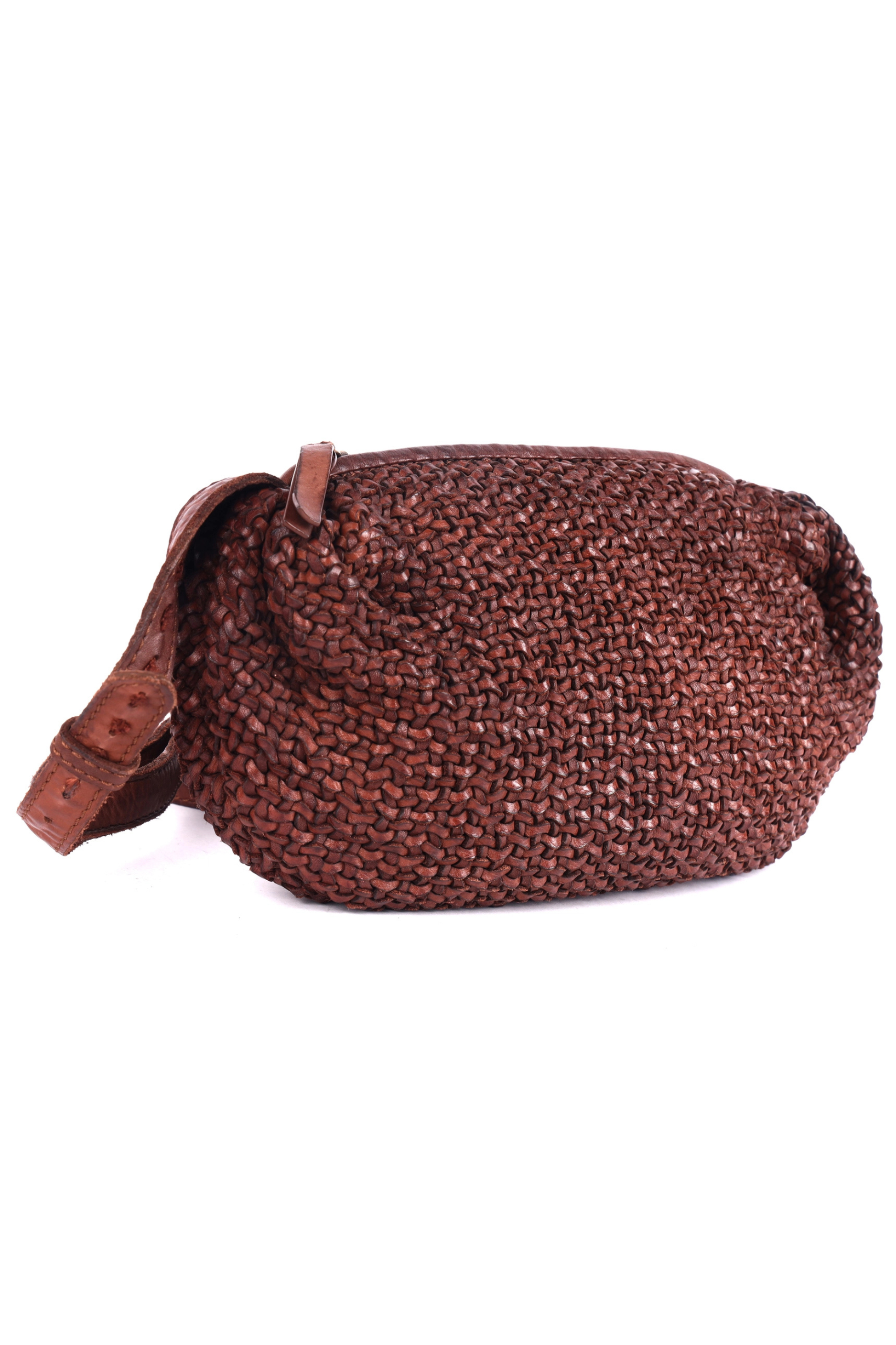 Shay Leather Crossbody Purse - Brown