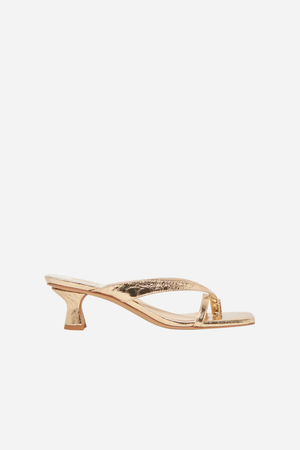 Dolce Vita Brevel Heels - Gold Leather