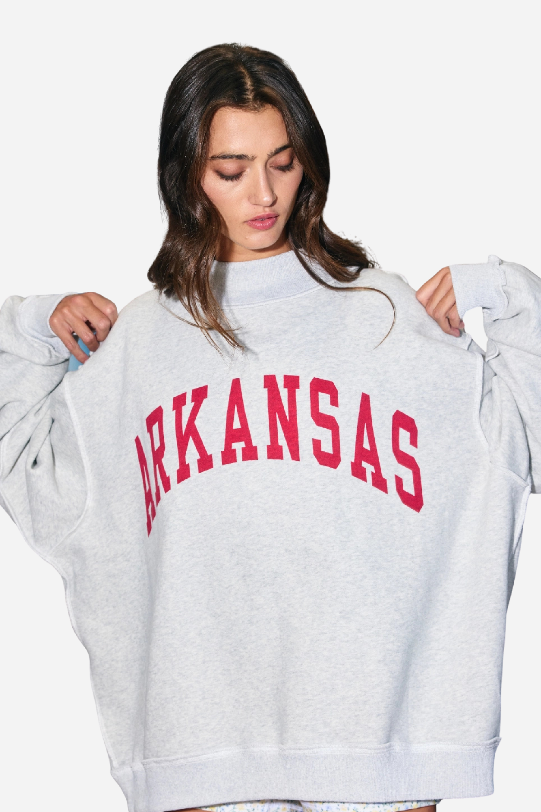 ARKANSAS & AR Print Sweatshirt - Grey