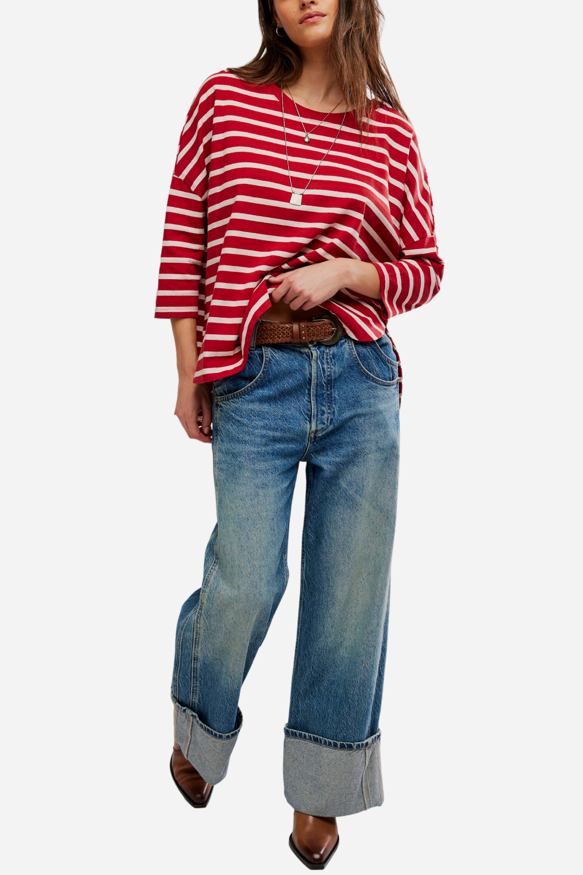 Free People - 2 Sense Long Sleeve - Berry Combo