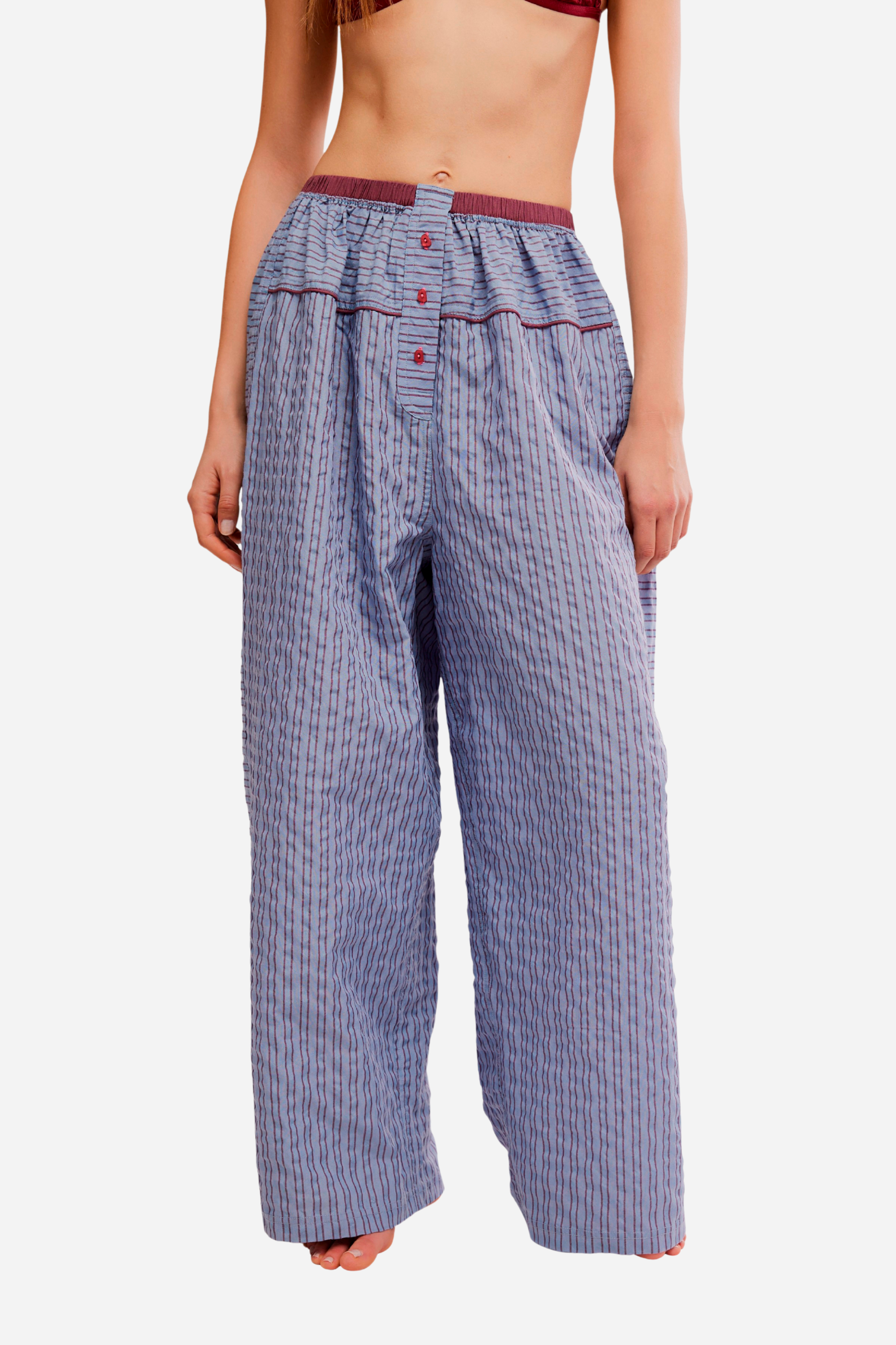 Free People Cross My Heart Lounge Pants - Still Water Combo