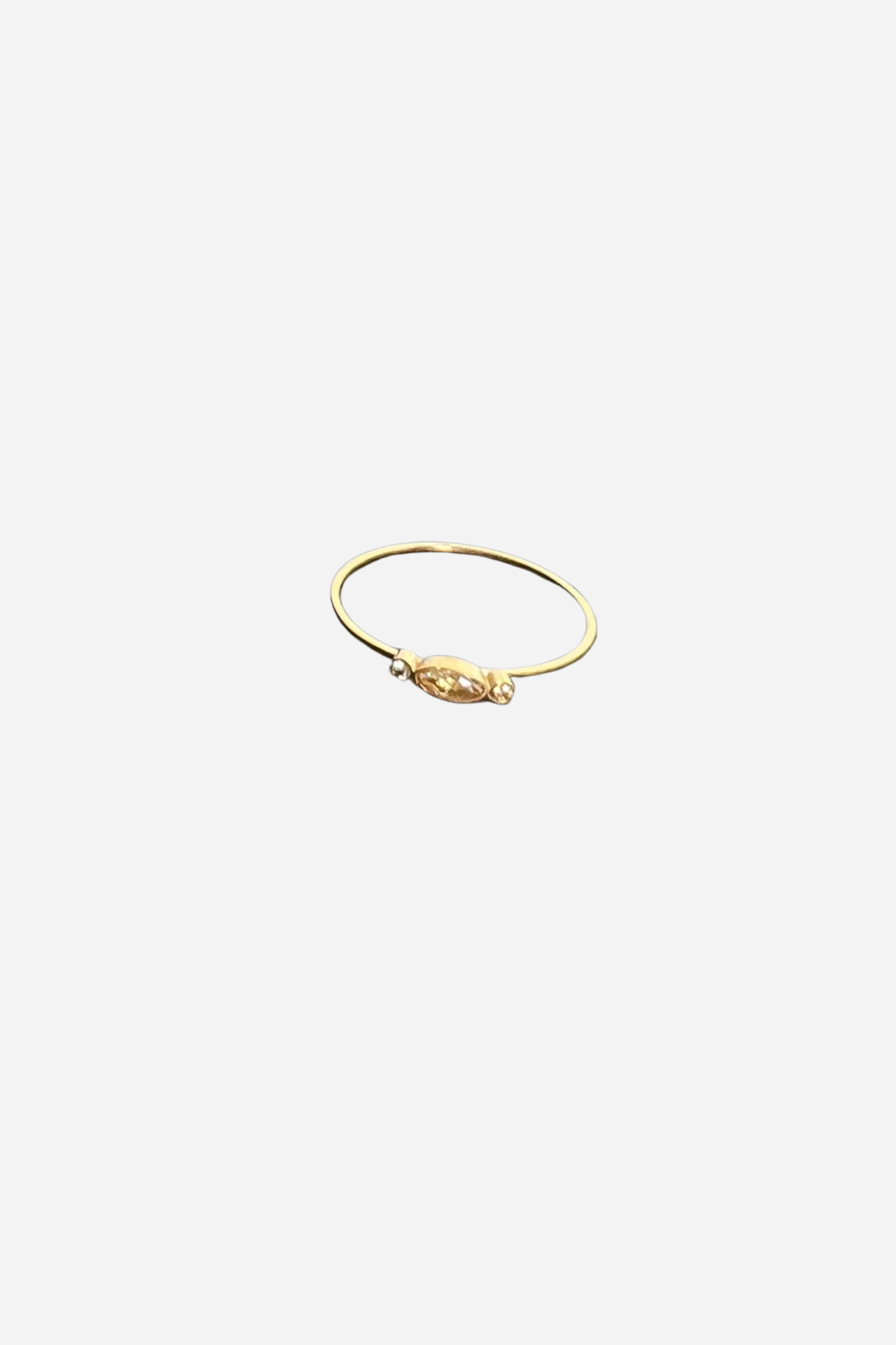 18K Dainty Three Stone Ring