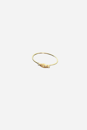 18K Dainty Three Stone Ring