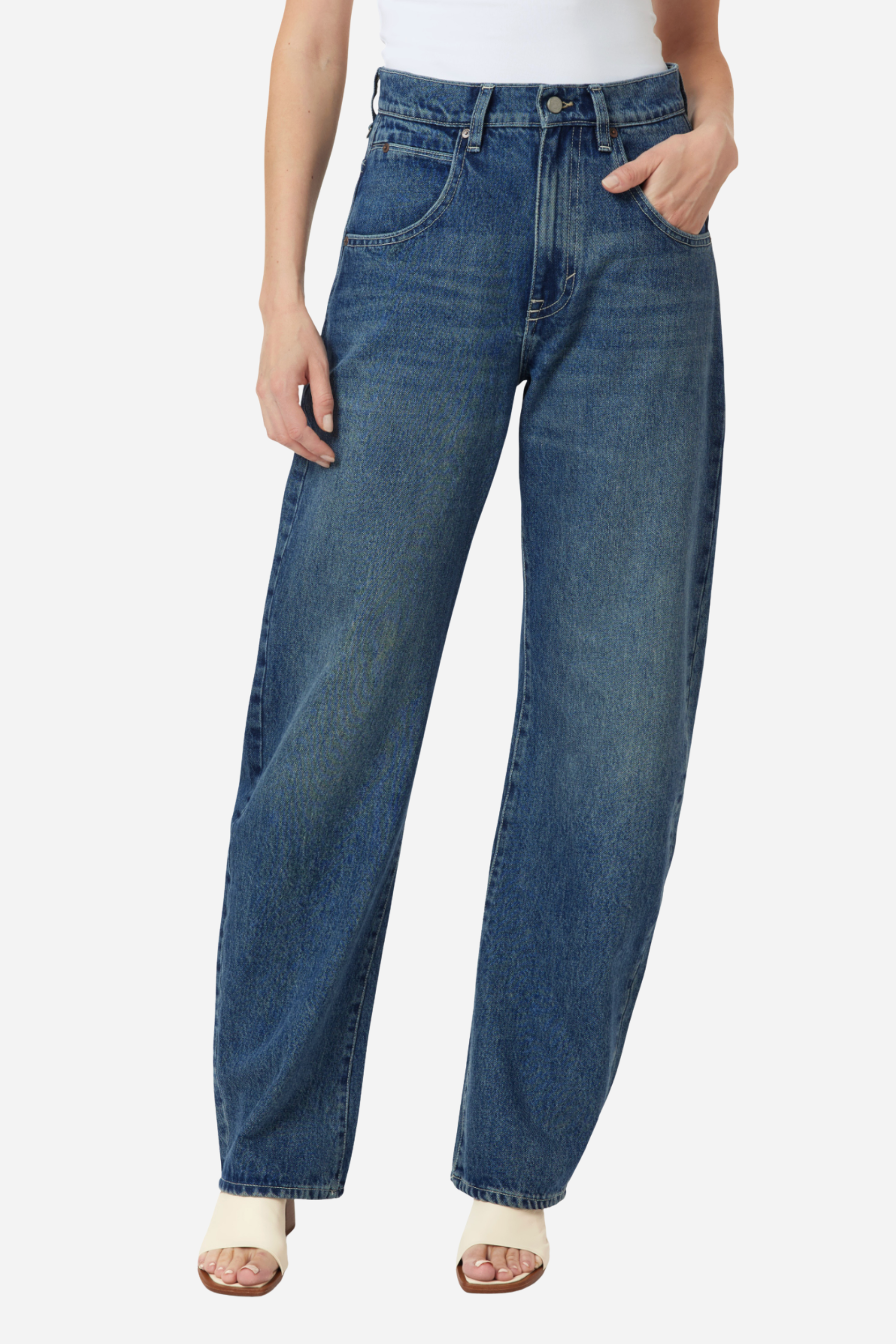 Gwen Relaxed Slouchy Jeans - Denim Blue