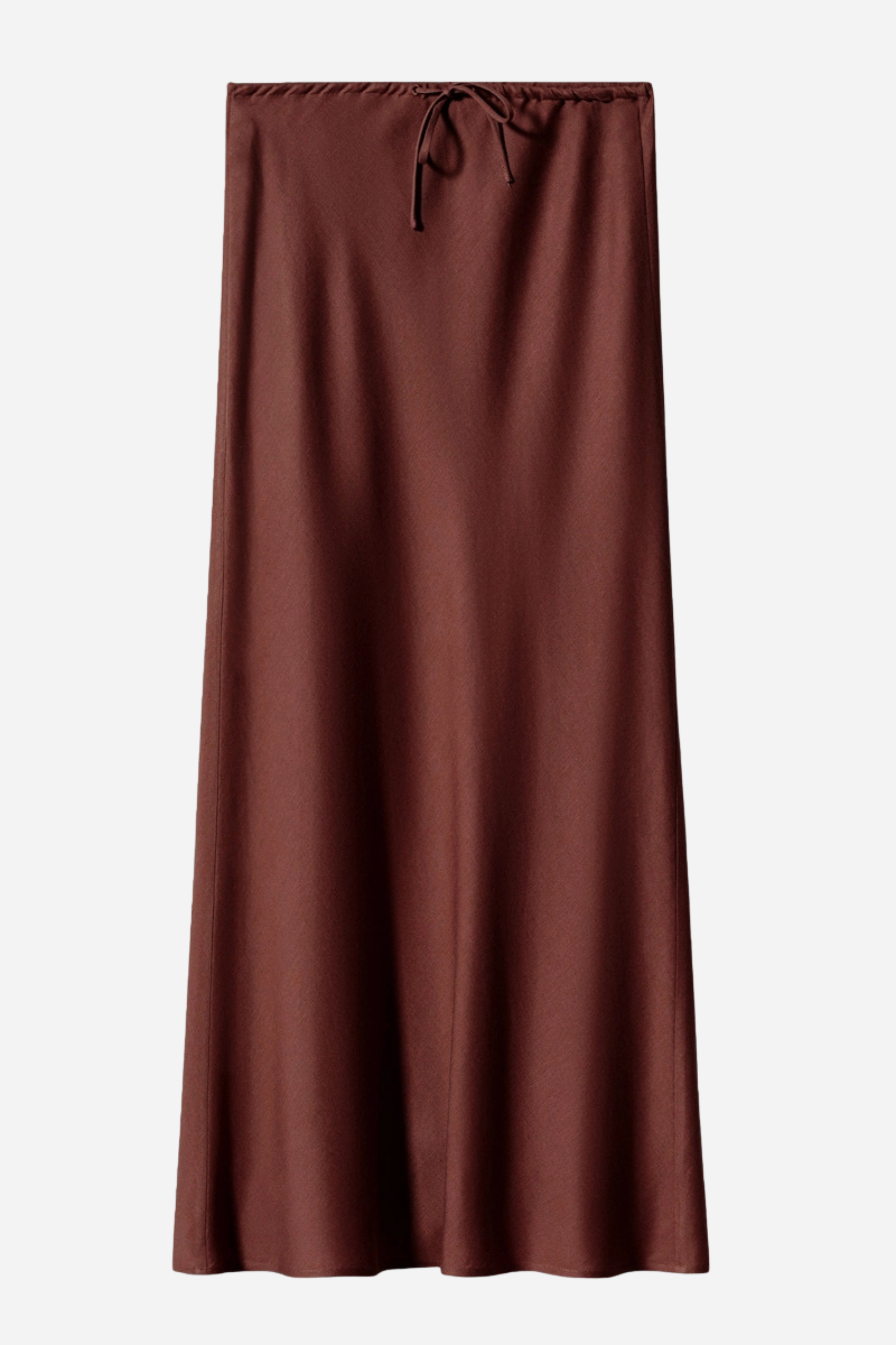 Satin Maxi Skirt - Dark Brown