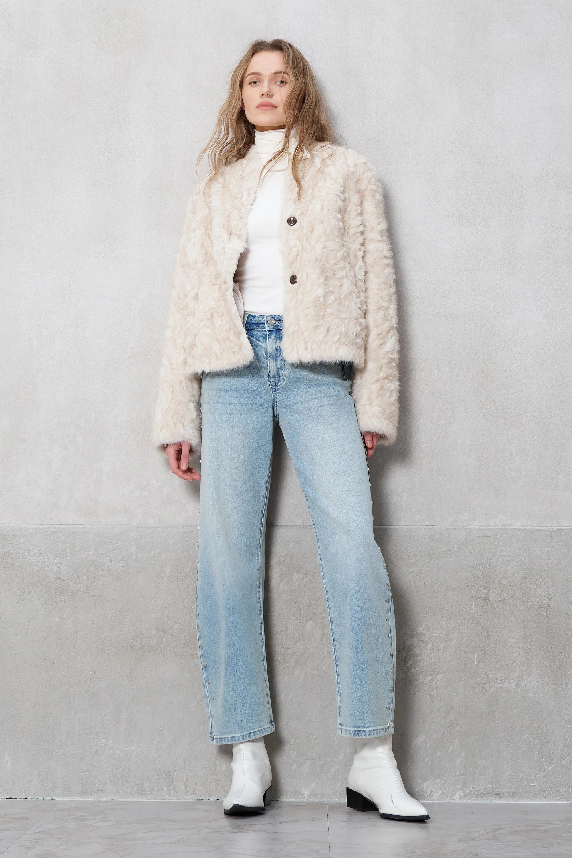 Tokyo Mid Rise Studded Jeans - Luminara