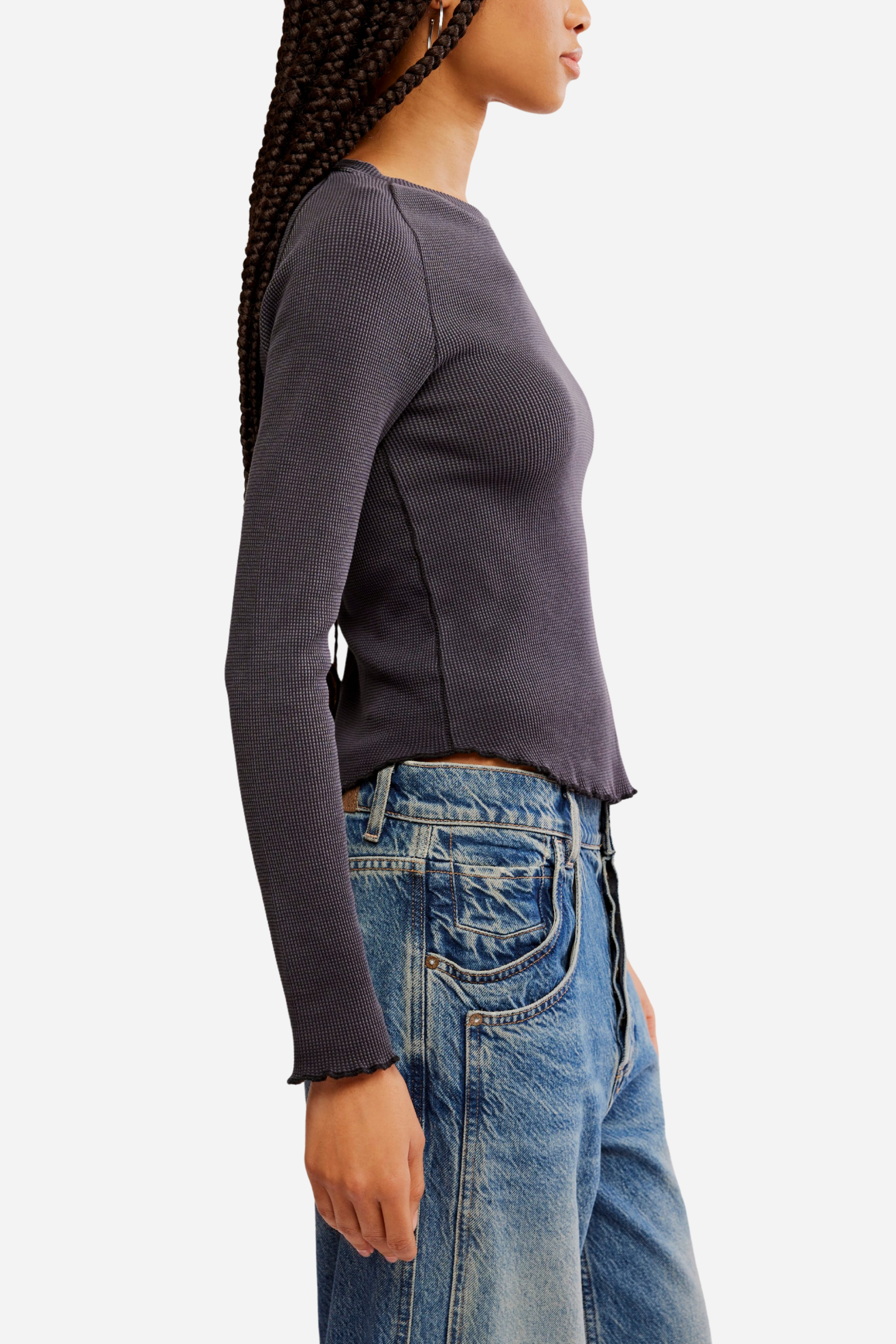 Free People Easy Does It Tee - Black