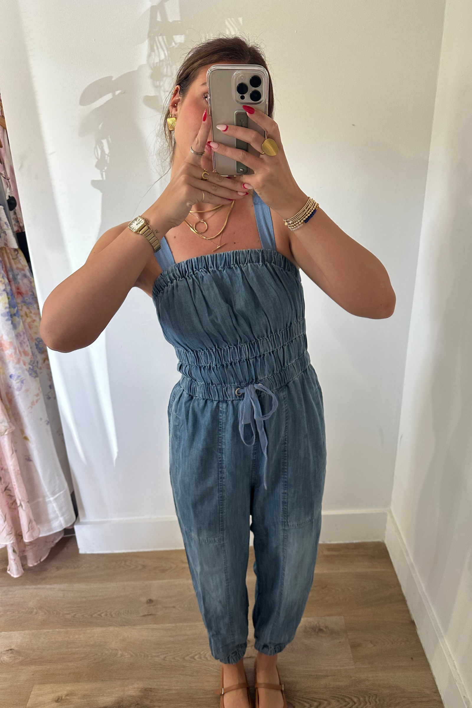 Lasting Love Denim Jumpsuit - Light Blue