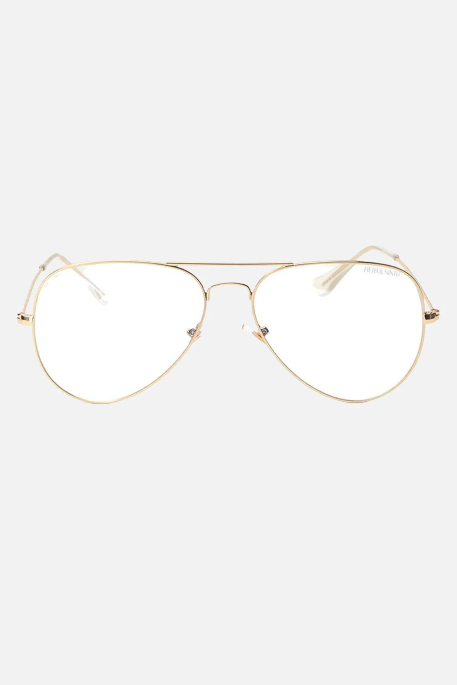 Charlie Blue Light Glasses - Gold
