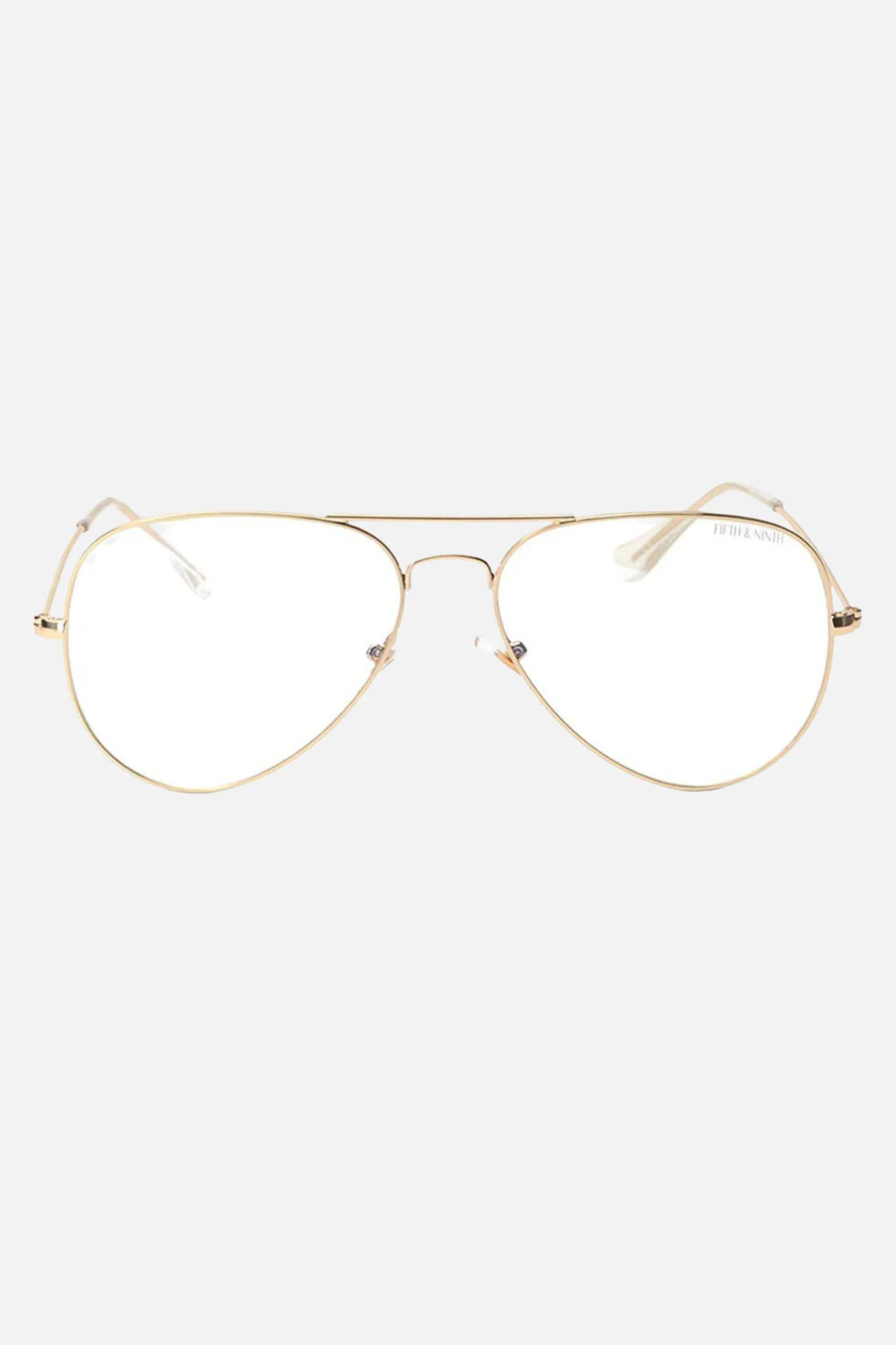 Charlie Blue Light Glasses - Gold