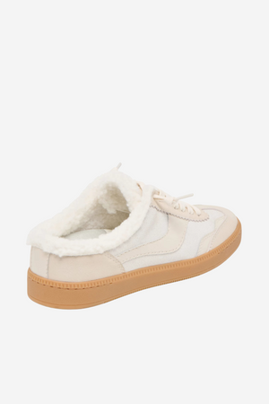 Dolce Vita Notice Plush Slide - Off White Leather