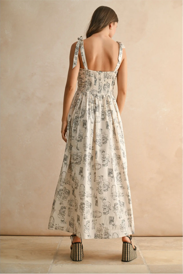 City Print Maxi Dress