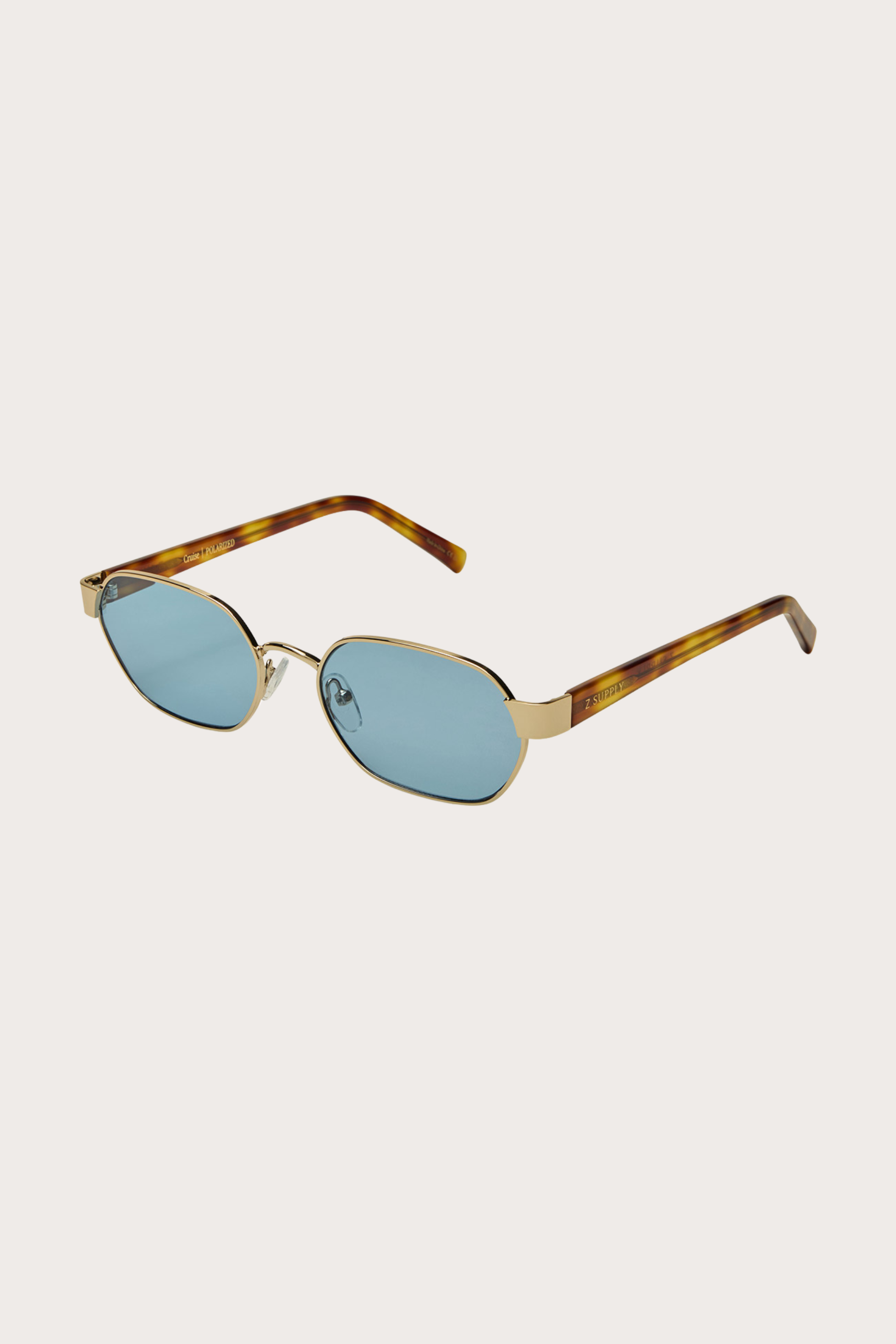 Z Supply - Cruise Sunglasses - Gold Light Blue