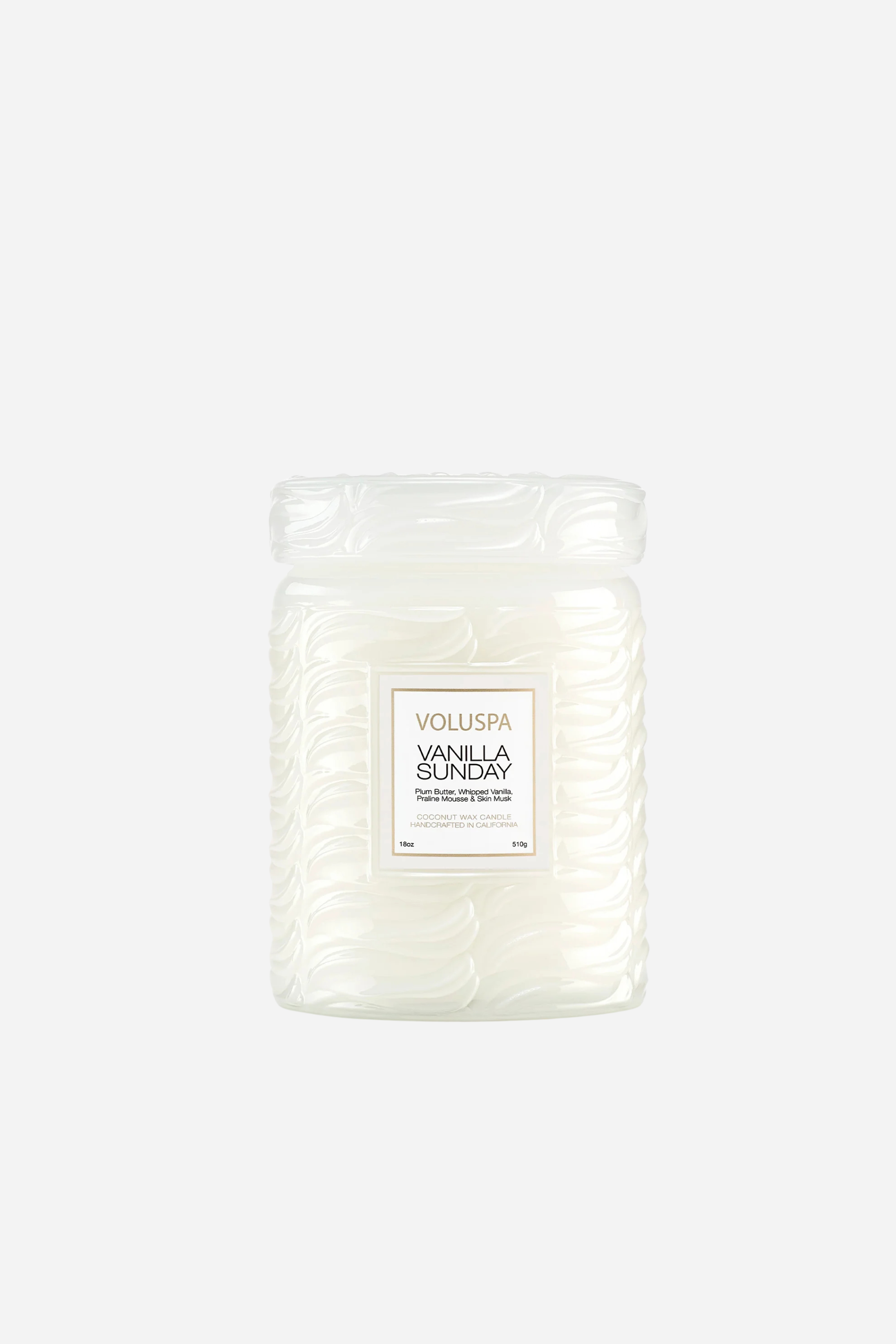 Voluspa Large Glass Jar Candle - 18 oz - Vanilla Sunday