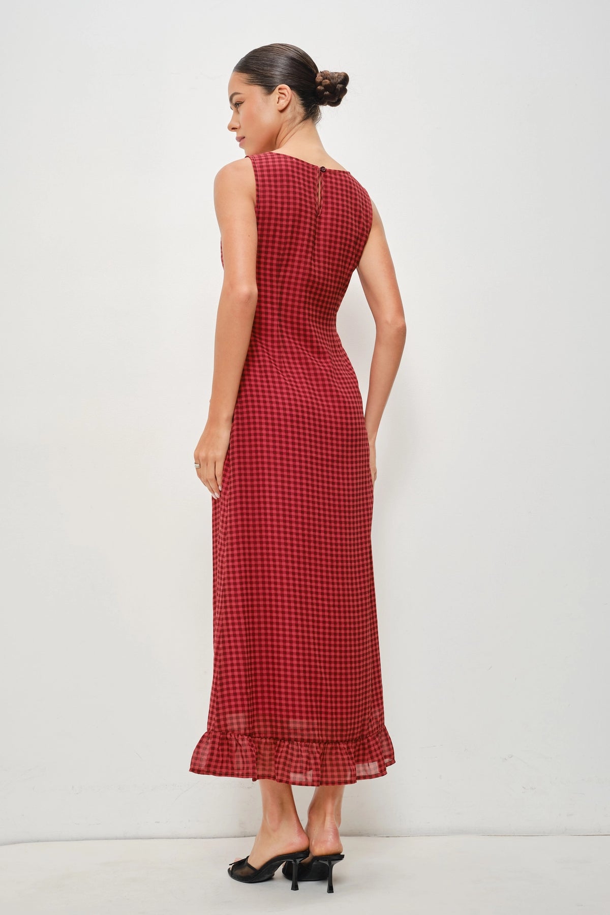 Aella Gingham Maxi Dress