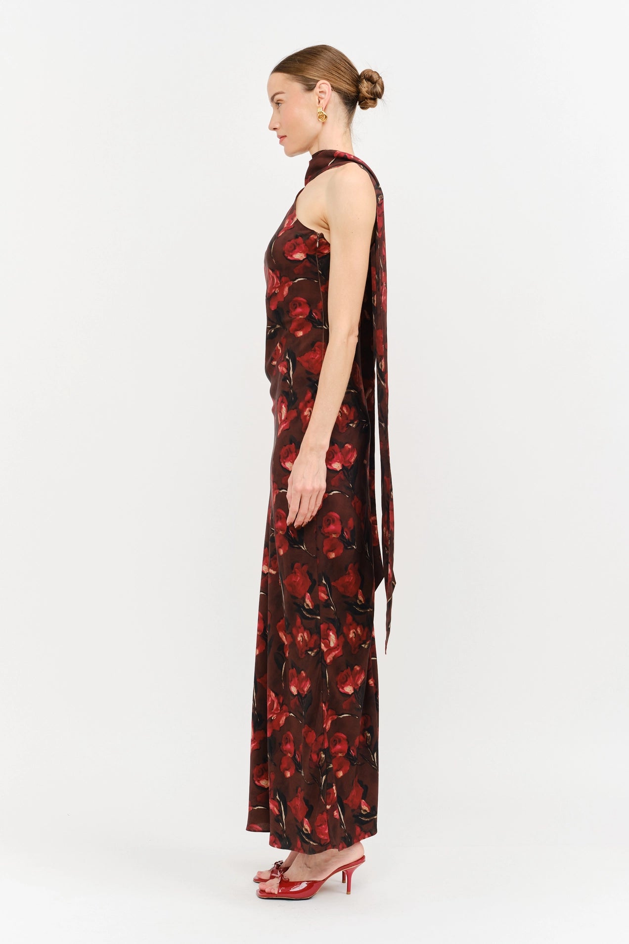 Magdalena Dress - Brown Floral