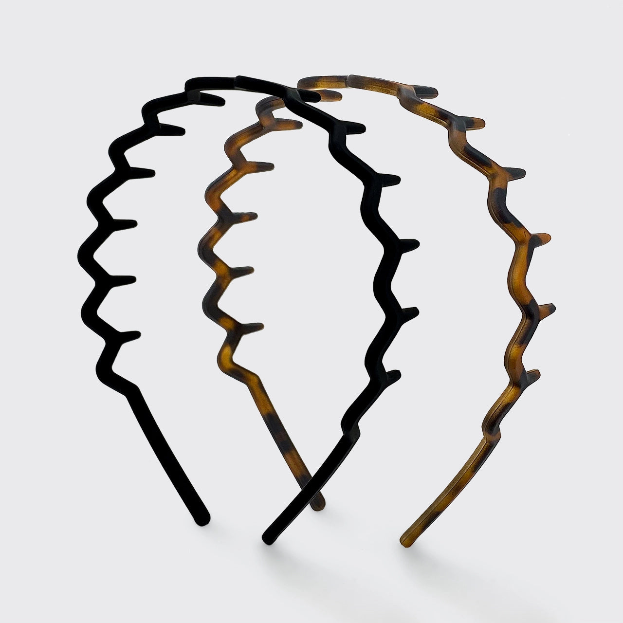 KITSCH - Zig Zag Headband - 2pc - Black & Tort