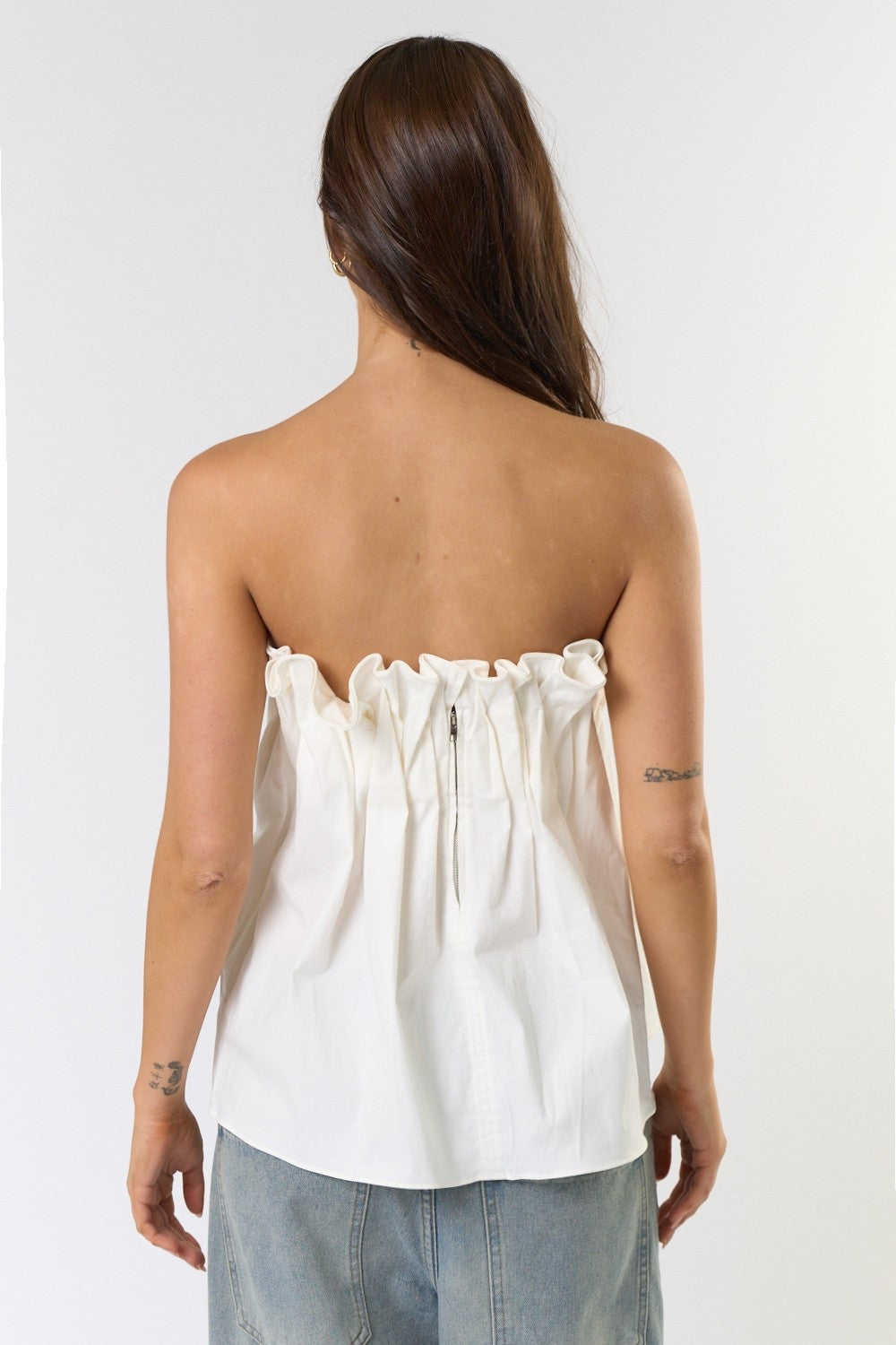 Pintuck Pleated Tube Top