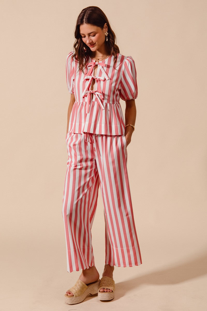 Summer of Love Striped Set - Pink
