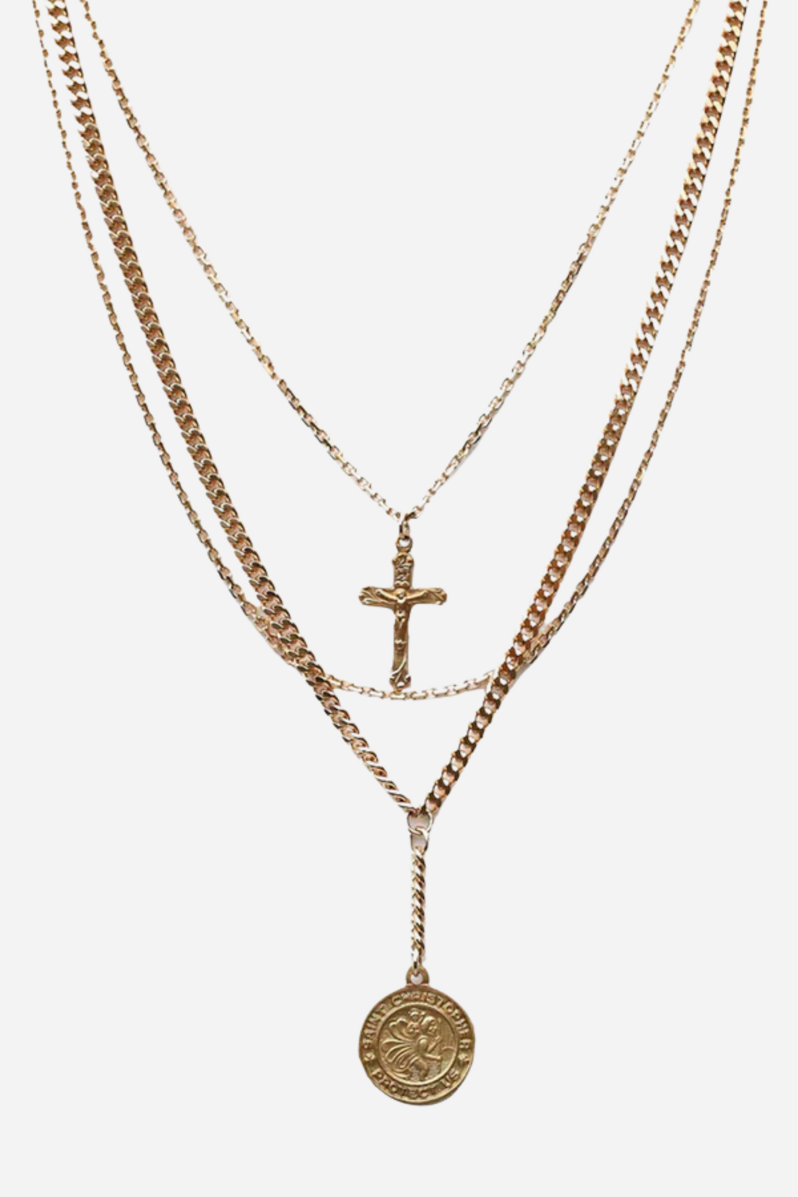 Farrah B Guardian Stacked Necklace
