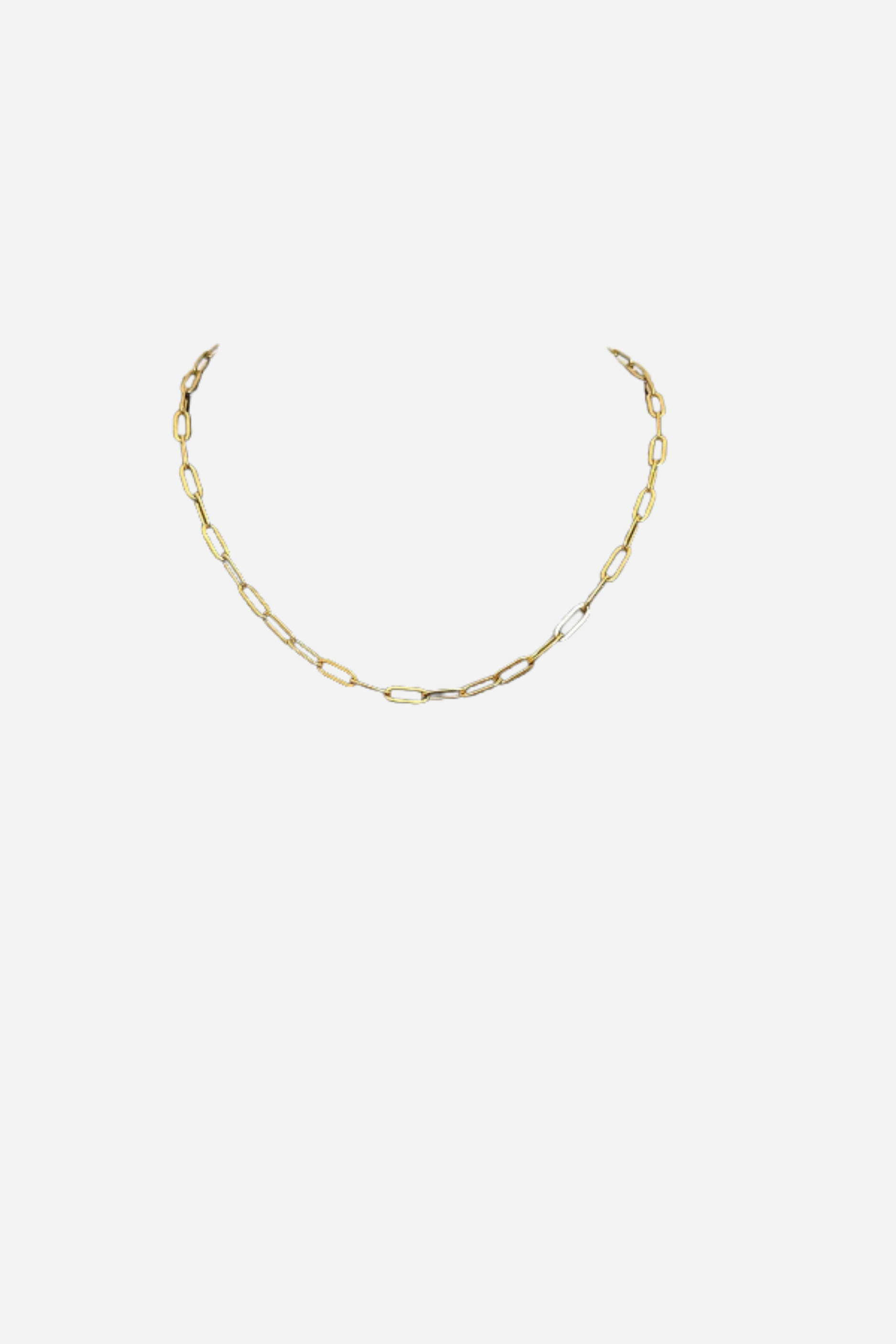 18K Mini Paperclip Chain Necklace