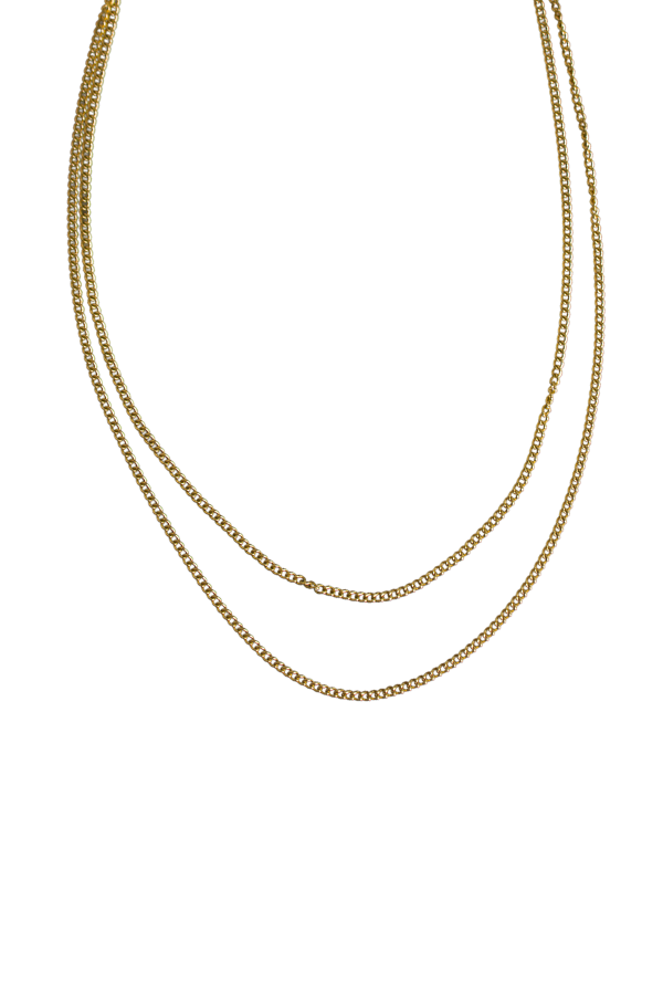 18K Elise Double Chain Necklace