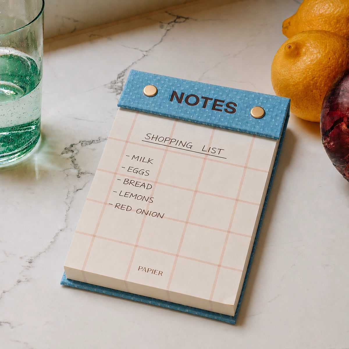 Papier - Fabric Hardcover Notepad - Dot & Check