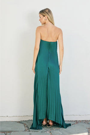 Moonglade Pleated Maxi Dress - Emerald