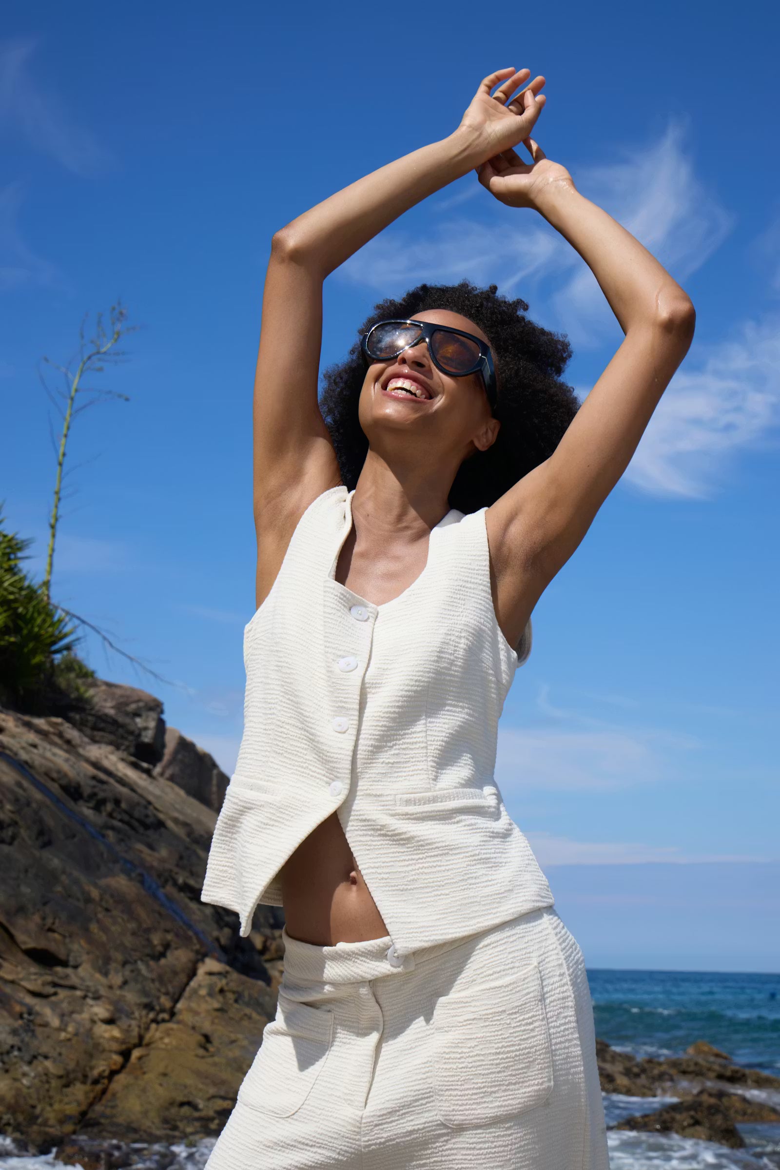 Kate Waistcoat - Almond Milk