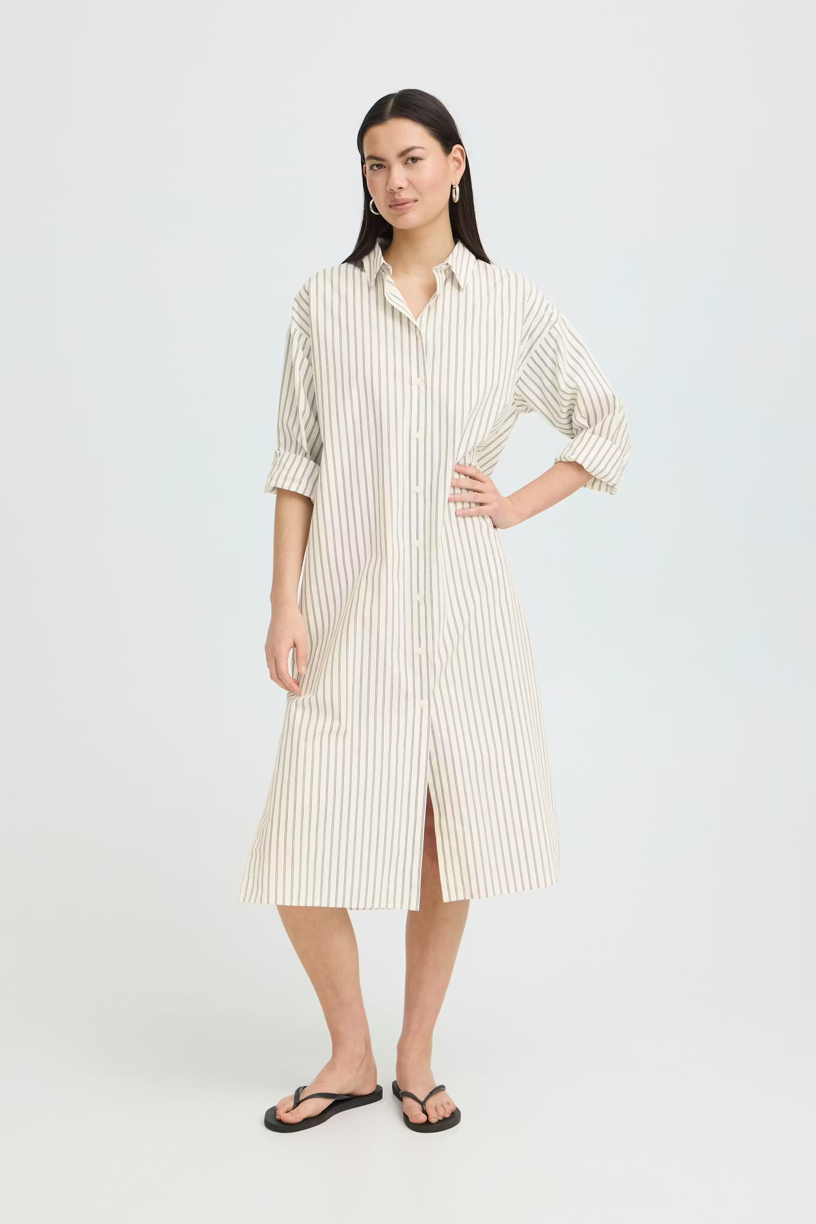 Julie Midi Dress - Striped