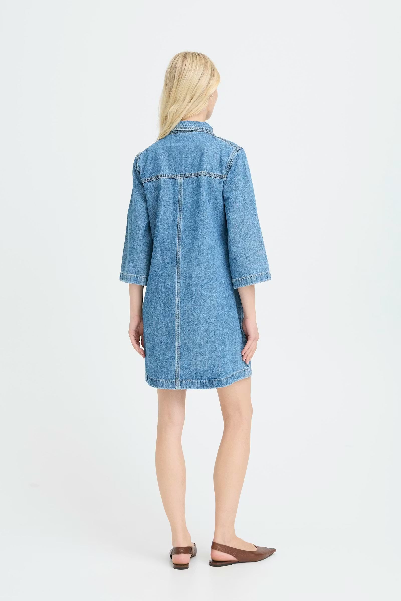 Bykacila Dress - Mid Blue Denim