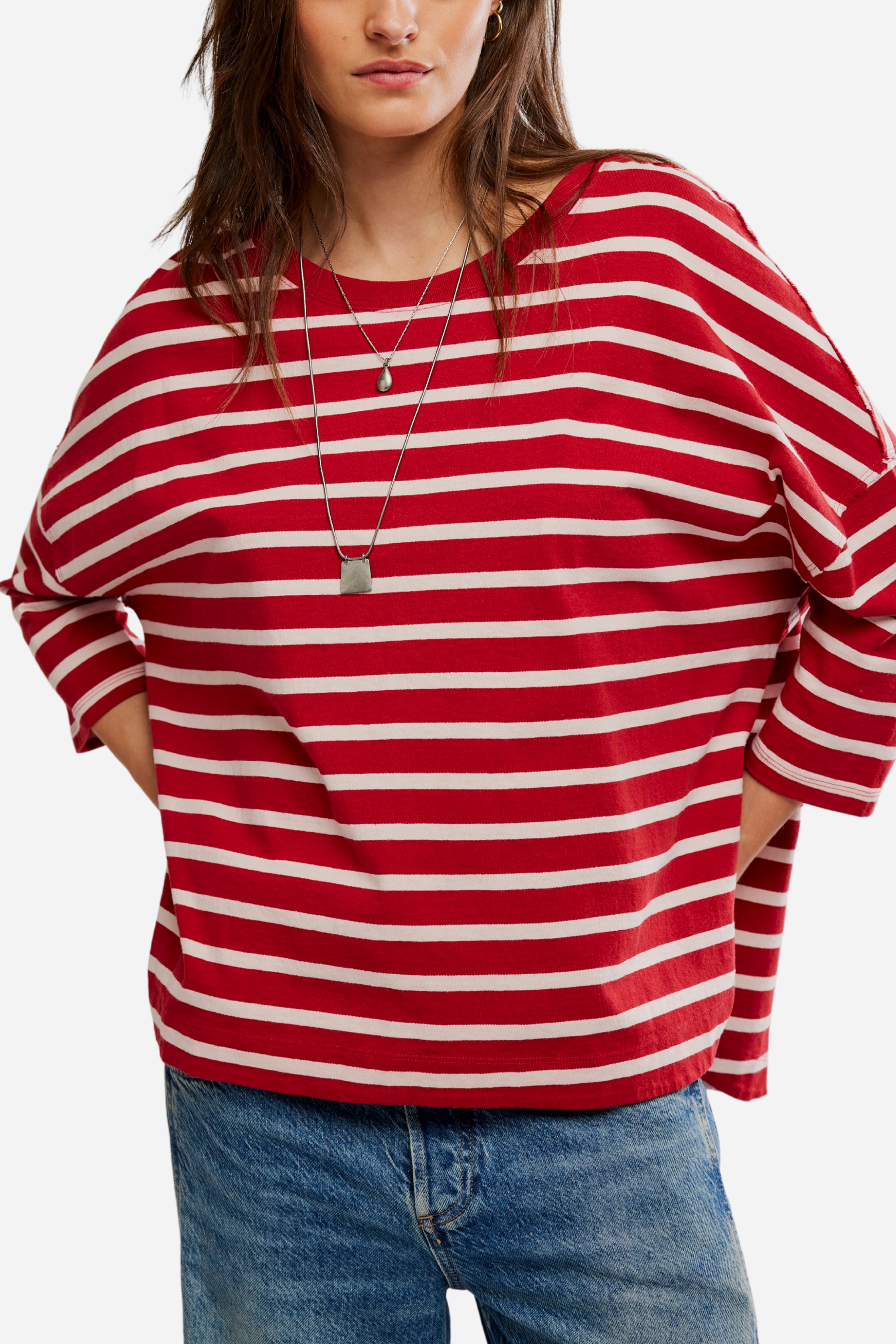 Free People - 2 Sense Long Sleeve - Berry Combo